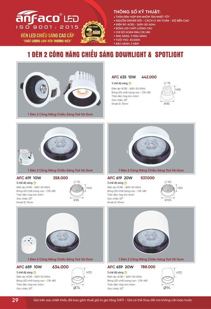 AFC 659 20W 4 Catalogue Anfaco 2026, trang 029