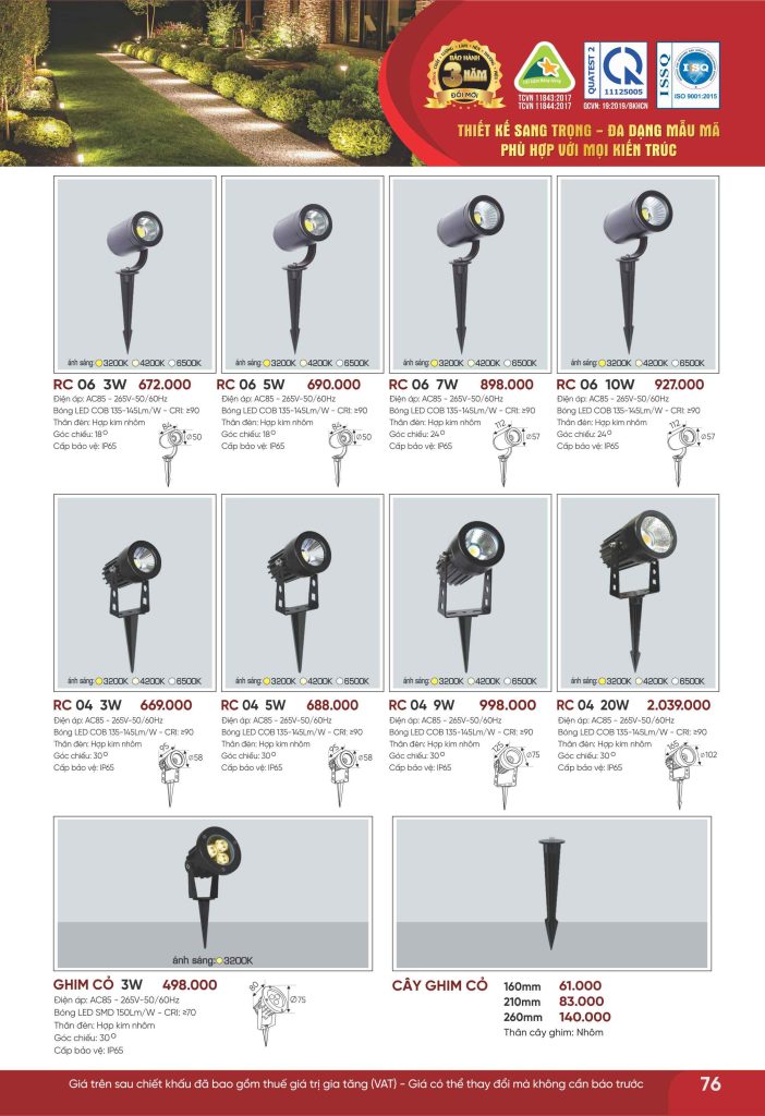 AFC RC 04 LED 3W 4 Catalogue Anfaco 2026, trang 076