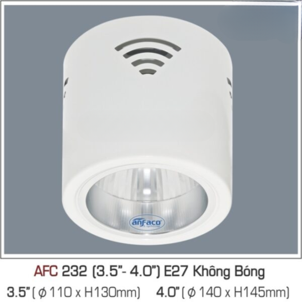 AFC 232 (3.5" - 4.0") E27 Không bóng 12