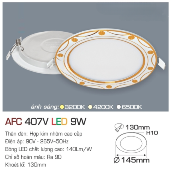 Đèn LED panel AFC 407V LED 9W Anfaco 4