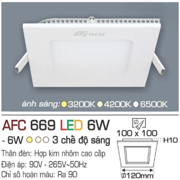 Đèn LED Panel AFC 609 LED 9W Anfaco 13