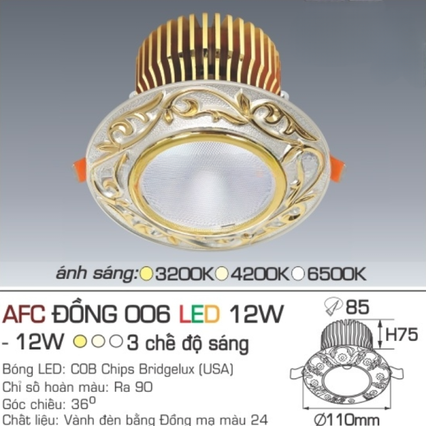 AFC ĐỒNG 006 LED 12W 4