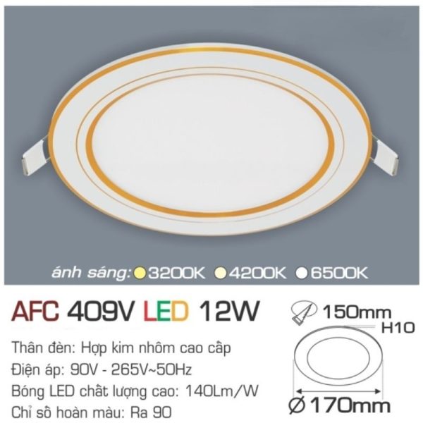 Đèn LED panel AFC 409V LED 9W Anfaco 13