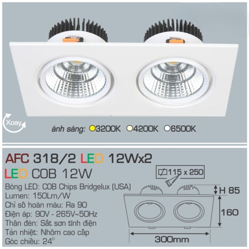 51 AFC 318/2 LED 12W 4