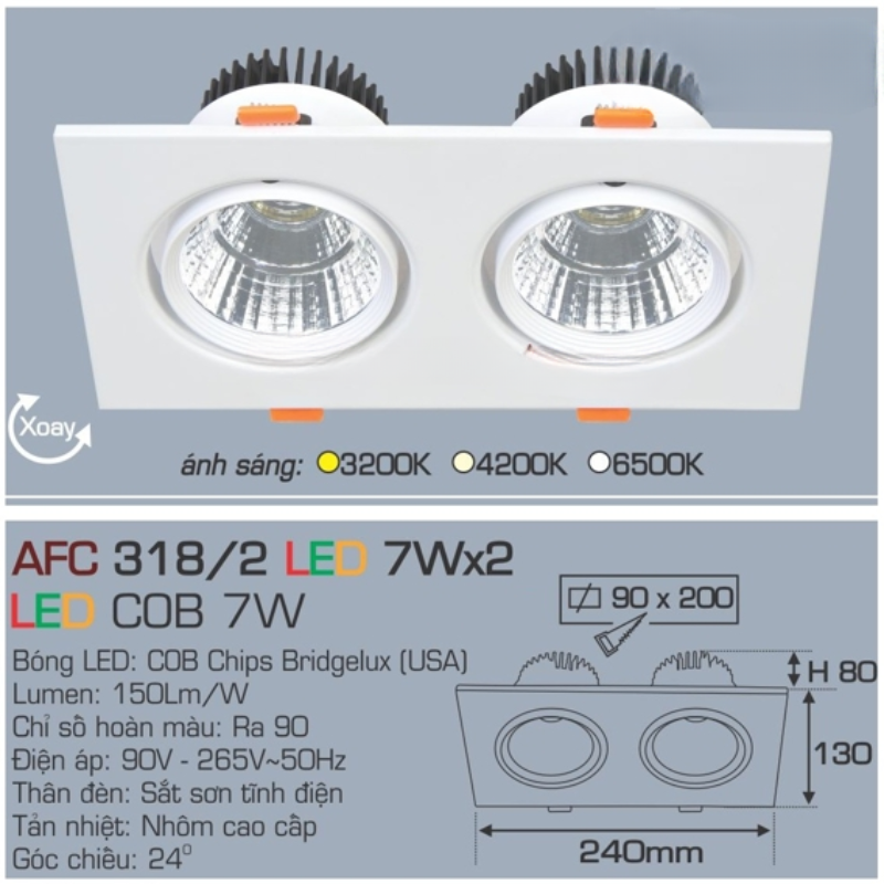 461 AFC 318/2 LED 7W 4