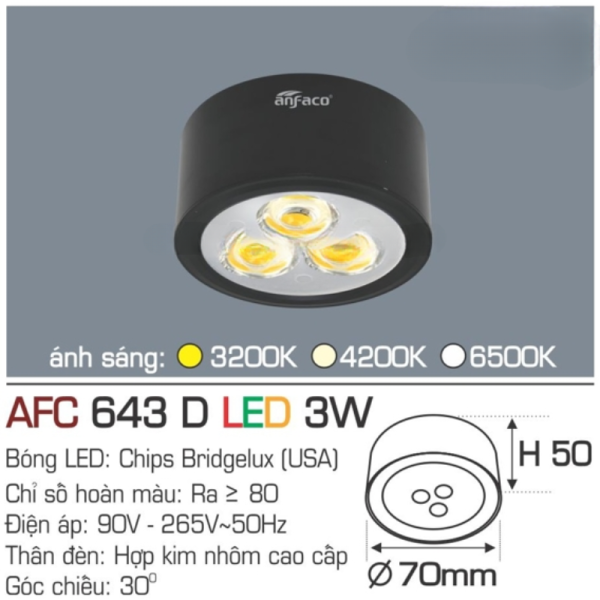 AFC 643 D LED 3W 4