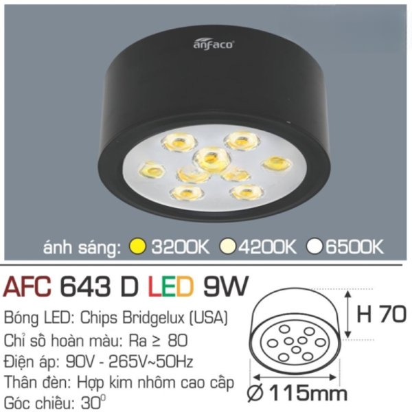 AFC 643 D LED 9W 4