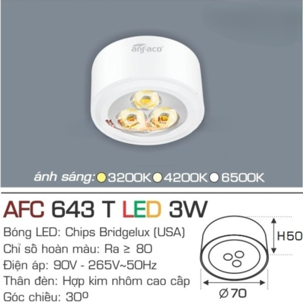AFC 643 T LED 3W 4