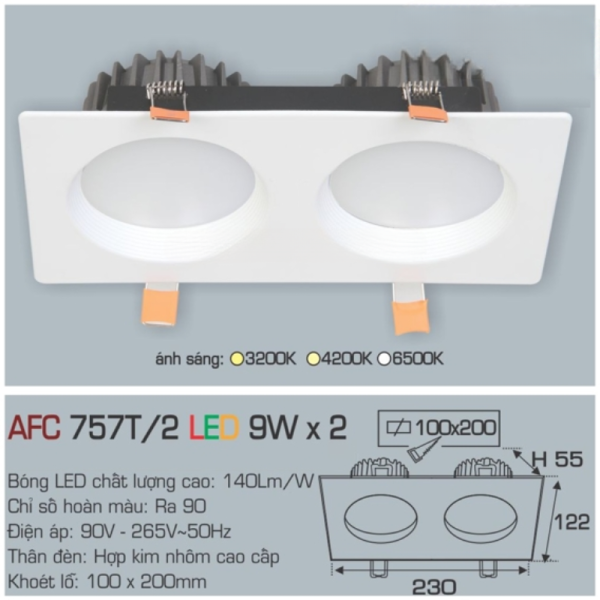 AFC 757T/2 LED 9W 4