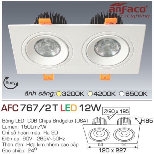 AFC 767T/2 LED 12W 4