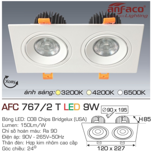 AFC 767T/2 LED 9W 4