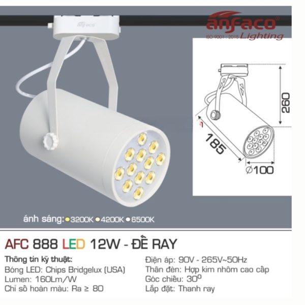 AFC 888 T LED 12W - ĐẾ RAY 4