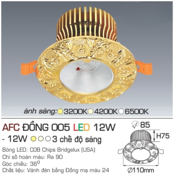 AFC ĐỒNG 005 LED 12W 4