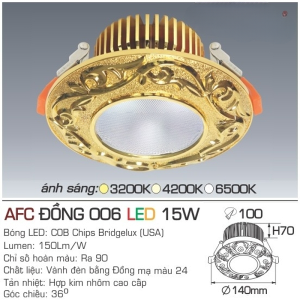AFC ĐỒNG 006 LED 15W 4