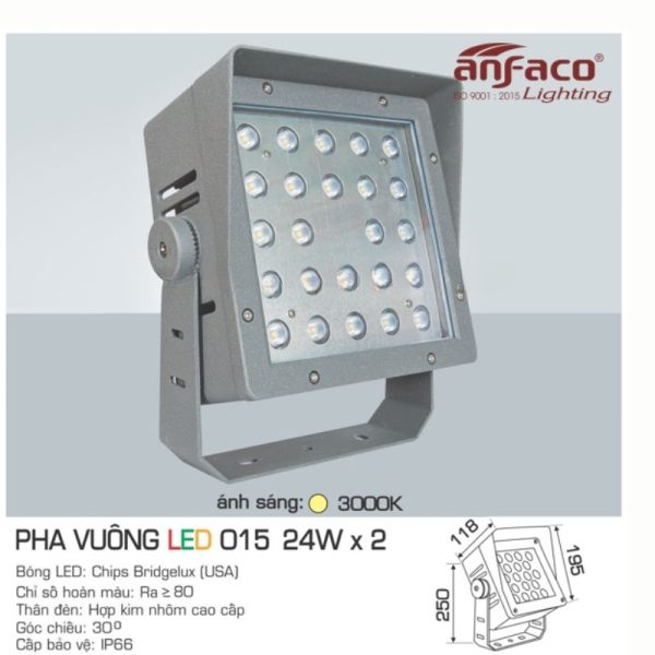 AFC PHA VUÔNG LED 015 -24W x 2 4