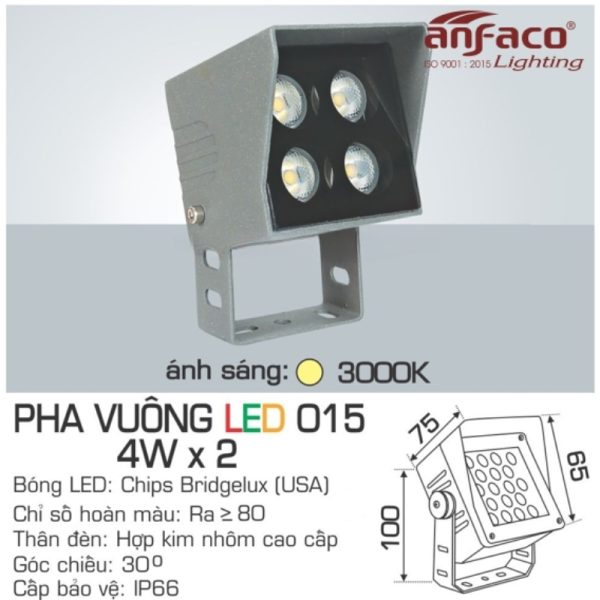 AFC PHA VUÔNG LED 015 -4W x 2 6