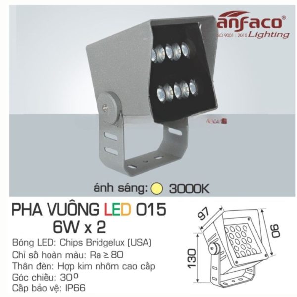 AFC PHA VUÔNG LED 015 -6W x 2 4