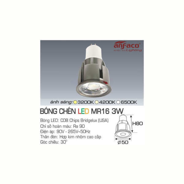 BÓNG CHÉN LED MR16 3W 3