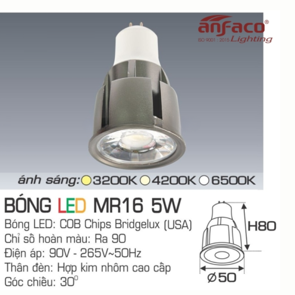 BÓNG CHÉN LED MR16 5W 4