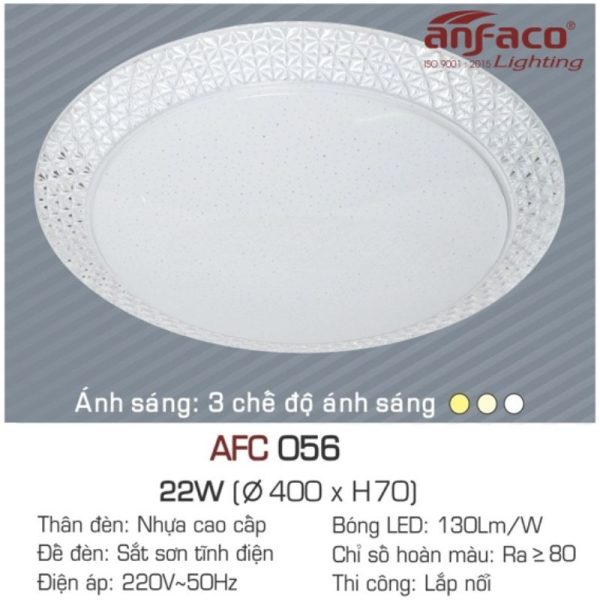 Đèn led ốp trần nổi AFC 056 LED 22W Anfaco 3