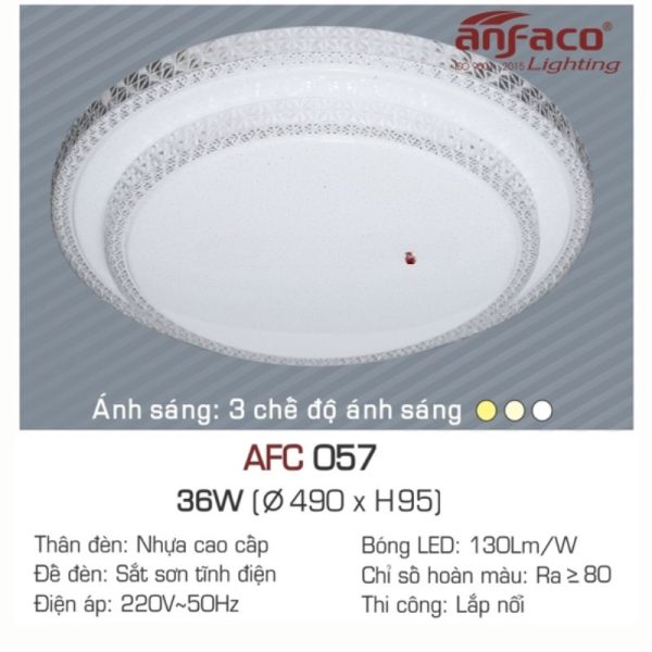 Đèn LED Ốp Trần Nổi AFC 057 LED 36W Anfaco 4