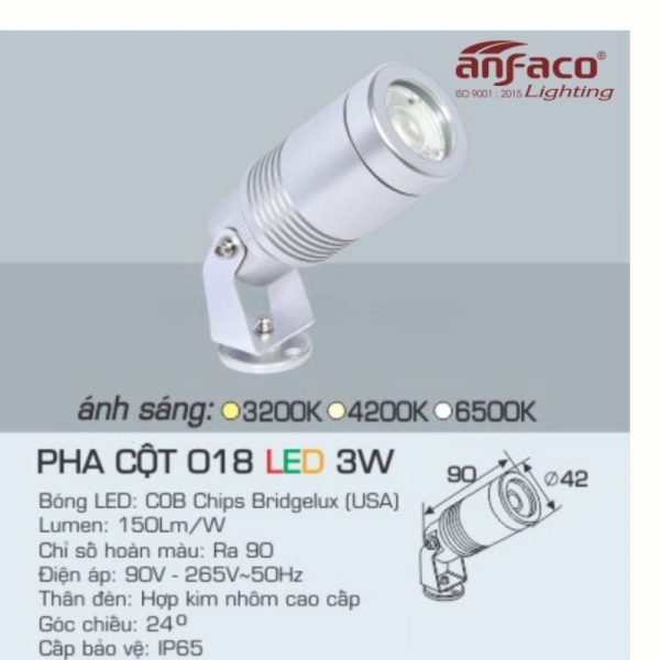 PHA CỘT 018 LED 3W 4