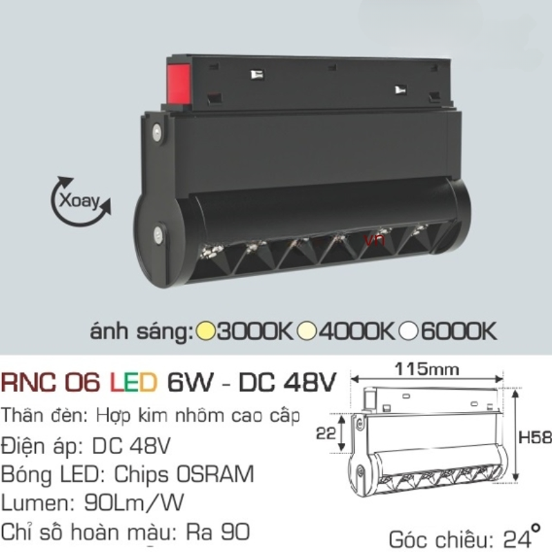 235 AFC RNC 06 LED 6W - DC 48V 4