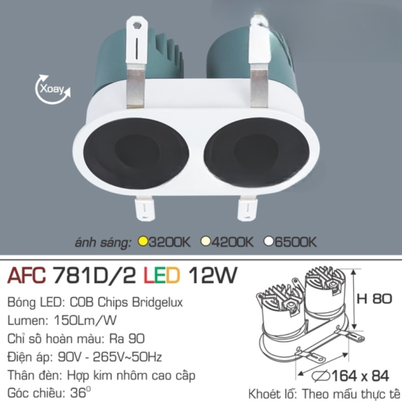 377 AFC 781T/2 LED 12W 3