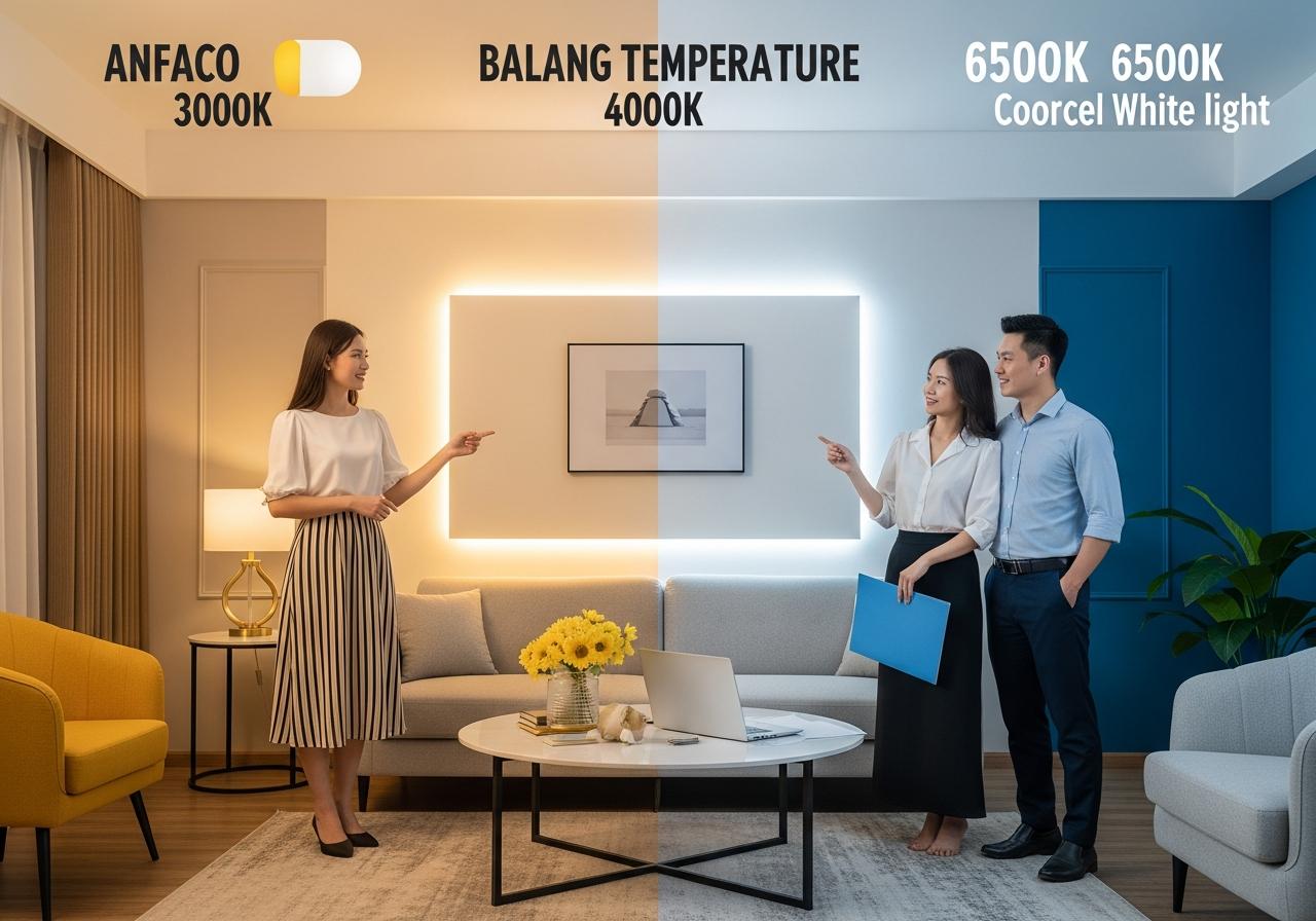 III. Chọn Nhiệt Độ Màu Đèn LED Anfaco Phù Hợp Cho Không Gian