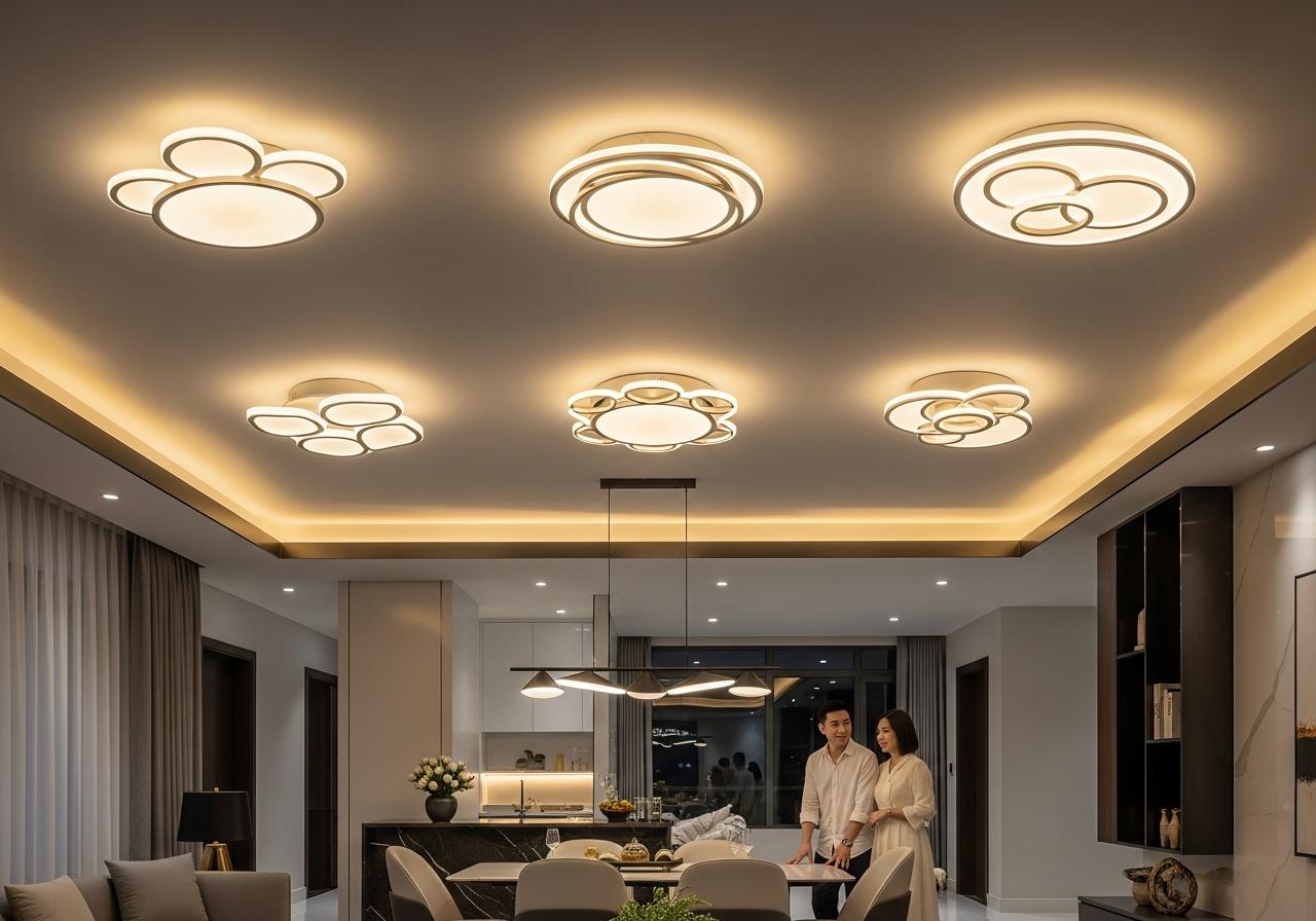 2. Phân Tích Chi Tiết Các Mẫu Đèn LED Ốp Trần Được Ưa Chuộng Nhất 2026