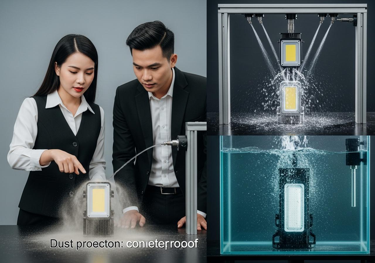 Ý Nghĩa Chi Tiết Chỉ Số IP 20, 44, 54, 65, 67, 68 Trên Đèn LED Anfaco