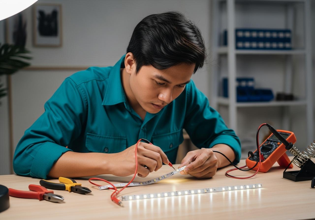 2. 7 cách sửa đèn LED dây nhanh nhất cho người không chuyên