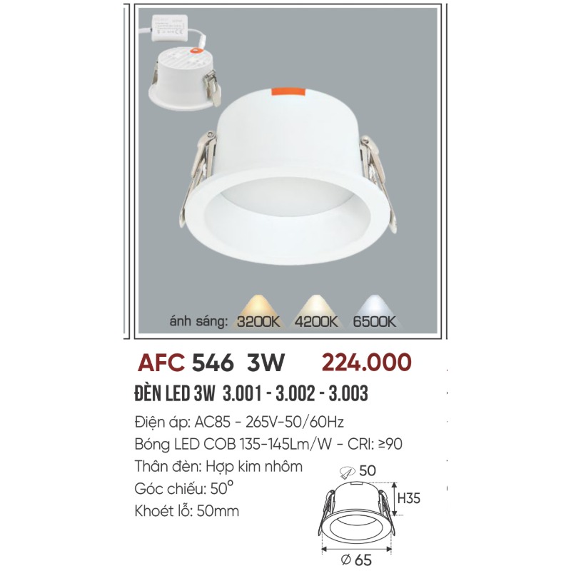 p014-b03-thong-so AFC 546 LED 3W 4