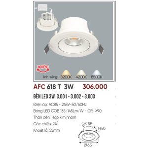 AFC 618 T LED 3W - 1 màu 5