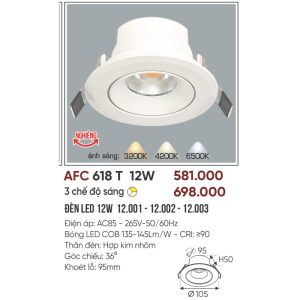 AFC 618 T LED 12W - 1 màu 5