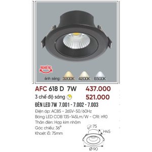 AFC 618 D LED 7W - 1 màu 5