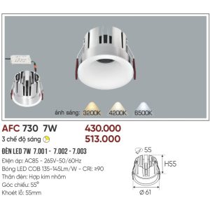 AFC 730 LED 7W - 3 màu 5