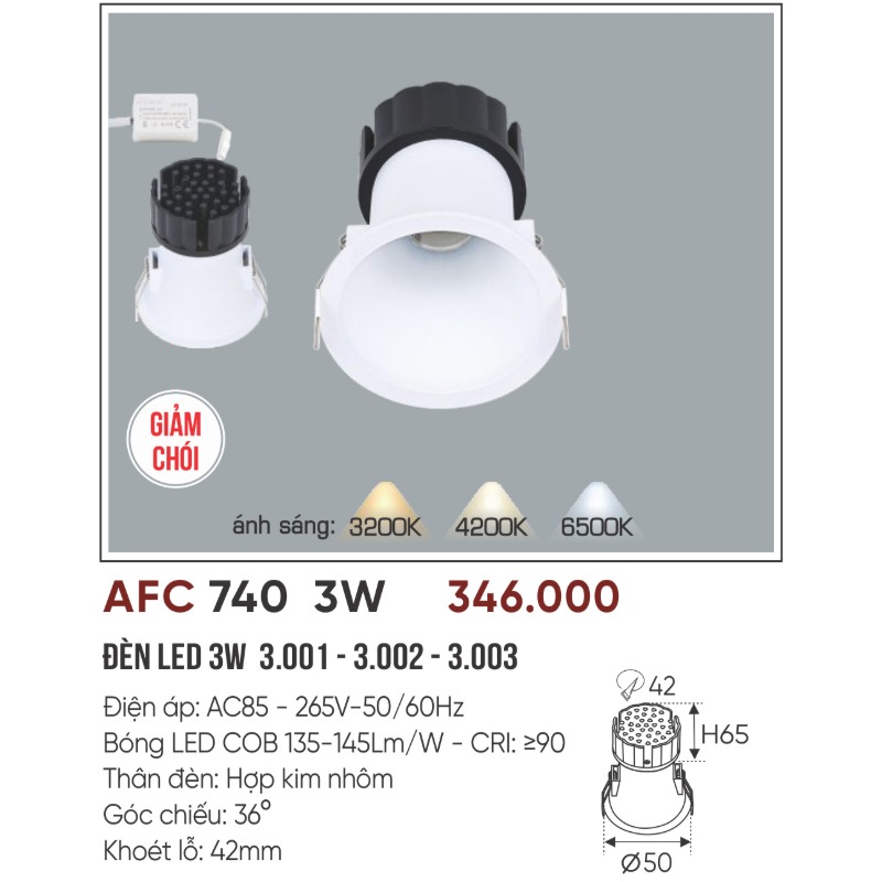 p017-b05-thong-so AFC 740 LED 3W 4