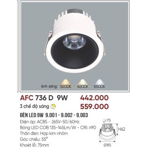 AFC 736 D LED 9W - 1 màu 5