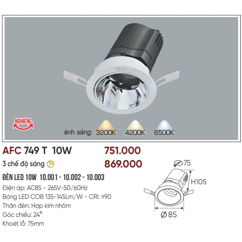 p023-b01-thong-so AFC 749 T LED 10W - 3 màu 4
