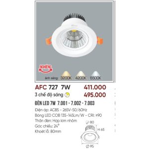 AFC 727 LED 7W - 3 màu 5