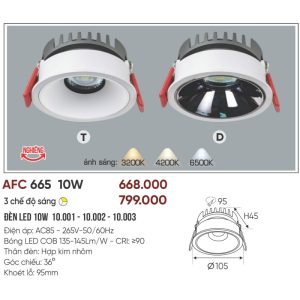 AFC 665 D LED 10W - 3 màu 5