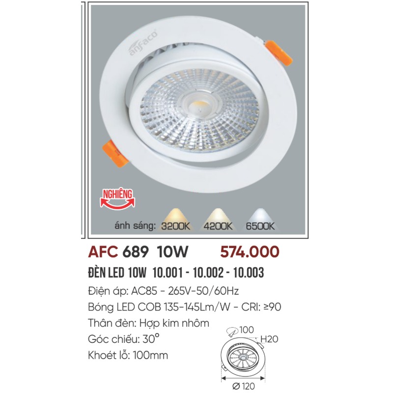 p026-b09-thong-so AFC 689 LED 10W 4