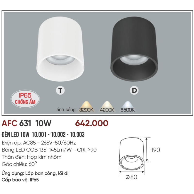 p031-b05-thong-so AFC 631 D LED 10W 4