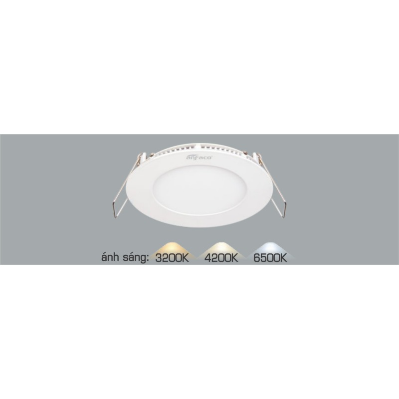 p035-b02-san-pham ĐÈN LED PANEL TRÒN AFC 668 LED 12W ANFACO - 3 màu 3