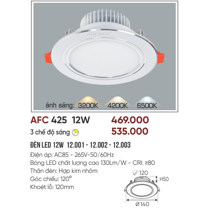 p038-b03-thong-so AFC 425 LED 12W - 3 màu 4