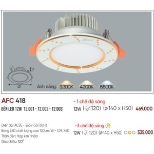 AFC 418 LED 12W - 1 màu 3 AFC 418 LED 12W - 1 màu 5