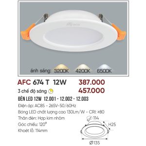 AFC 674T LED 12W - 3 màu 5