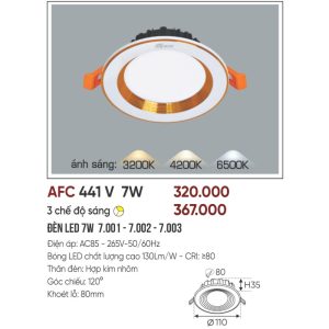 AFC 441V LED 7W - 3 màu 5