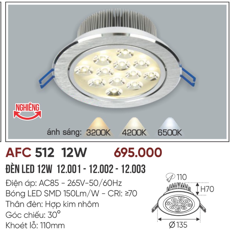 p044-b10-thong-so AFC 512 LED 12W 4